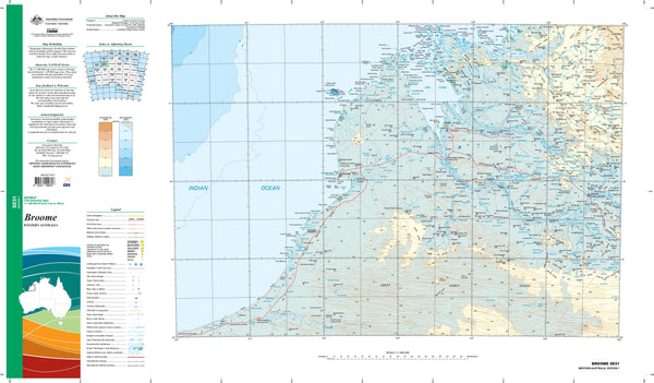 SE-51 Broome 1:1 Million General Reference Topographic Map