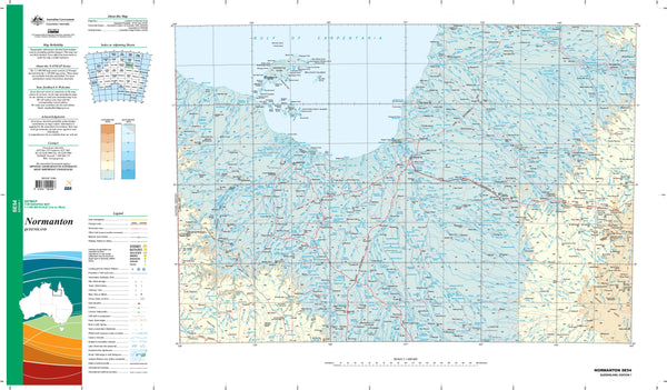 SE-54 Normanton 1:1 Million General Reference Topographic Map