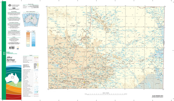 SF-53 Alice Springs 1:1 Million General Reference Topographic Map