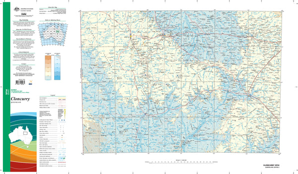 SF-54 Cloncurry 1:1 Million General Reference Topographic Map