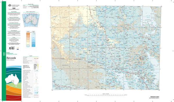 SH-53 Tarcoola 1:1 Million General Reference Topographic Map