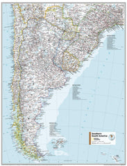Southern South America Atlas of the World, 11th Edition, National Geographic Wall Map