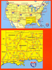 Deep South USA Hallwag Map