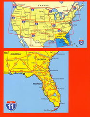 Florida USA Hallwag Map