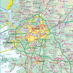 South Korea & Seoul ITMB Map – detail view – ITM | Mapworld
