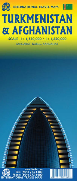 Turkmenistan & Afghanistan ITMB Map