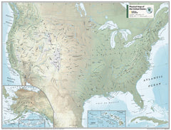 United States Physical Atlas of the World, 11th Edition, National Geographic Wall Map