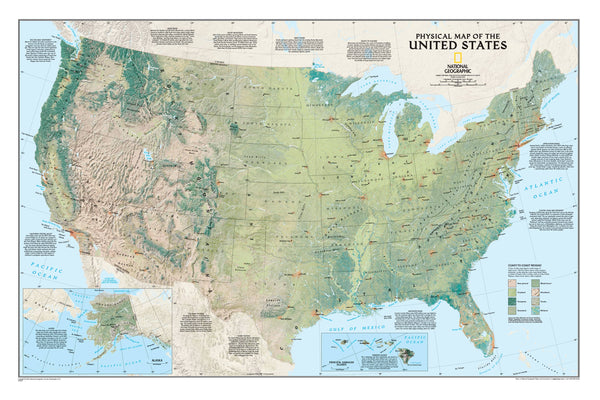 United States NGS Wall Map, Buy Wall Map of USA - Mapworld