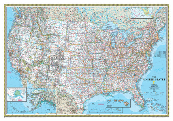 United States of America NGS Wall Map