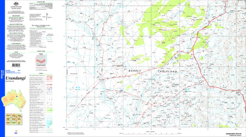 Urandangi SF54-05 Topographic Map 1:250k