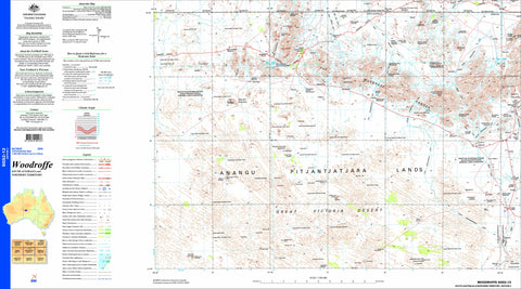 Woodroffe SG52-12 Topographic Map 1:250k