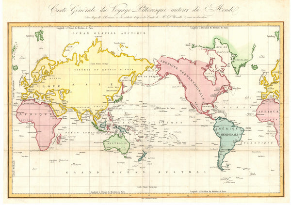World Australia Centred (1834) Print | Mapworld