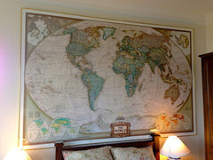 World Executive Antique Style National Geographic 2946 x 1930mm Mural 3 Sheet Wallpaper Map