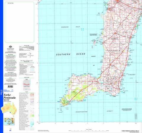Yorke Peninsula Special SI53-12 Topographic Map 1:250k
