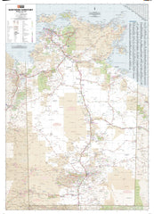 Northern Territory Hema 1000 x 1430mm Supermap Laminated Wall Map with Hang Rails