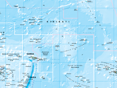 South Pacific Islands, Australia & New Zealand Map Cosmographics