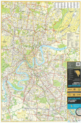 Brisbane UBD 462 Map 690 x 1000mm Laminated Wall Map with Hang Rails