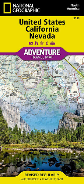 California & Nevada National Geographic Folded Map