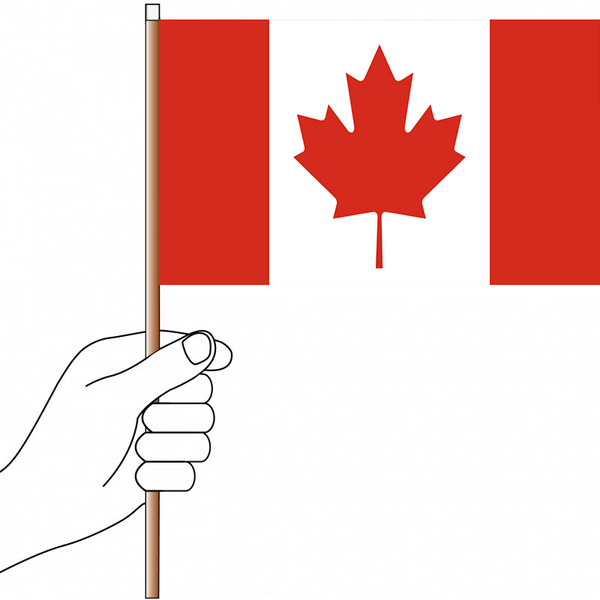 Canada Flag Handwaver - Knitted Polyester