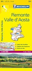 Italy Piedmont & Aosta Valley Michelin Map 351