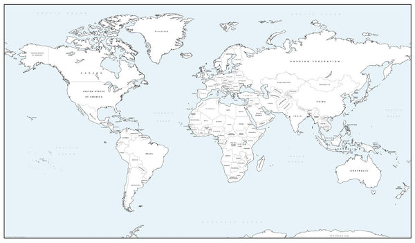 World Colouring Map 700 x 410mm