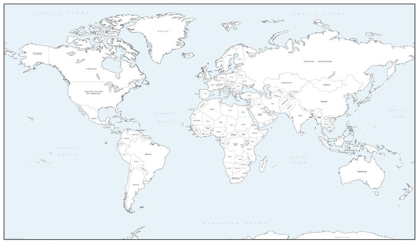 World Colouring Map 1020 x 595mm