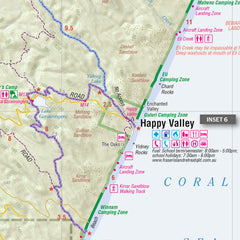 Fraser Island Hema Supermap 1000 x 1430mm Laminated