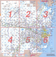 Sydney 6 Sheet Map UBD 2060 x 2000mm Laminated Wall Map