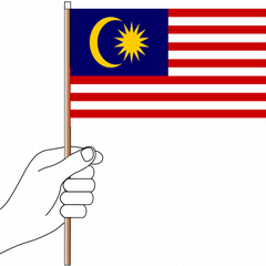 Malaysia Flag Handwaver - Knitted Polyester