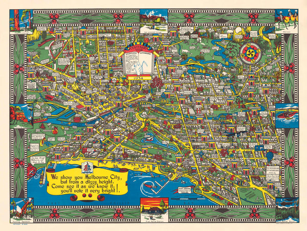 Wonder Map of Melbourne 1934
