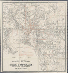 Melbourne Historic  Map Laminated 1902