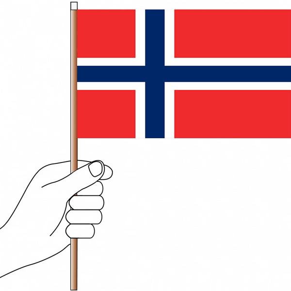 Norway Flag Handwaver - Knitted Polyester