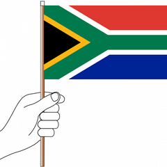 South Africa Flag Handwaver - Knitted Polyester