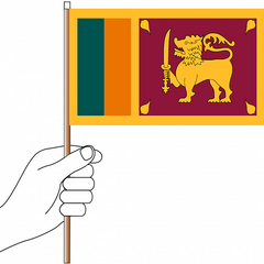 Sri Lanka Flag Handwaver - Knitted Polyester