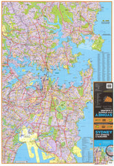 Sydney UBD 262 Map 690 x 1000mm Laminated Wall Map with Hang Rails