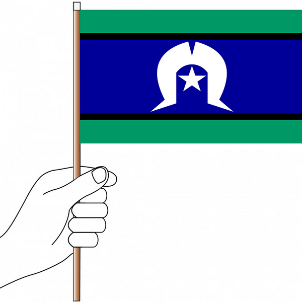 Torres Strait Islander Flag Handwaver - Knitted Polyester
