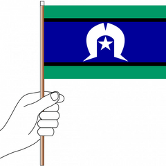 Torres Strait Islander Flag Handwaver - Plastic