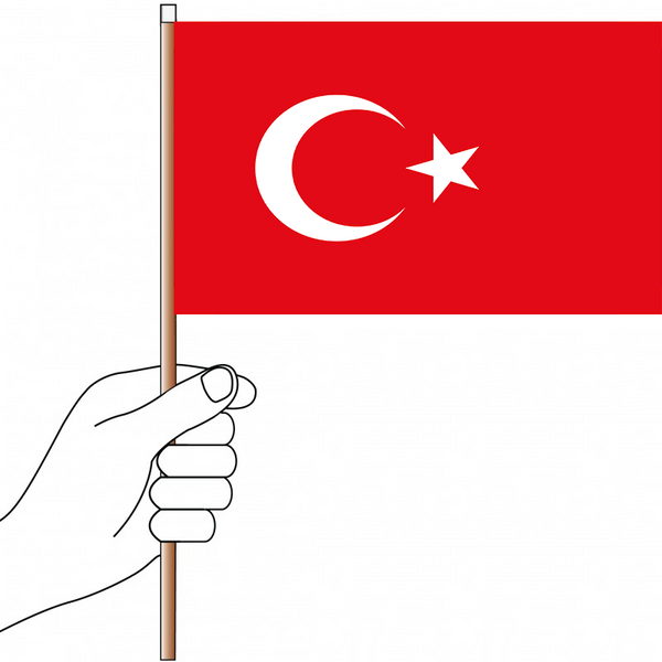Turkey Flag Handwaver - Knitted Polyester