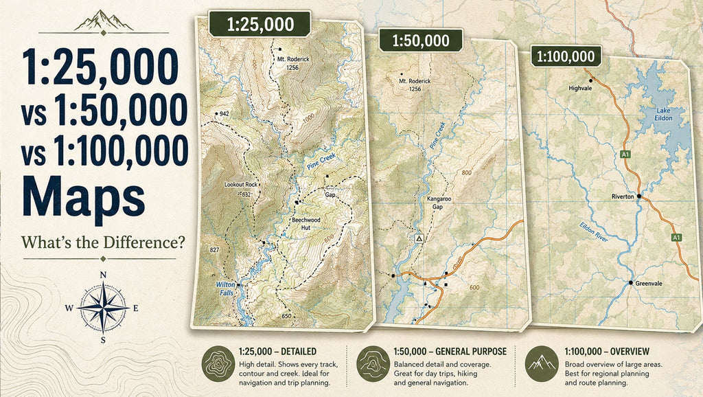 1:25,000 vs 1:50,000 vs 1:100,000 Maps: What’s the Difference?