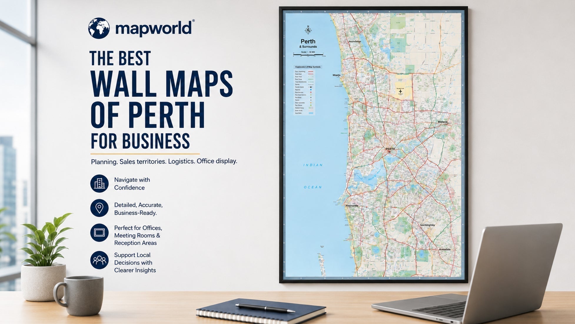 The Best Wall Maps of Perth for Business