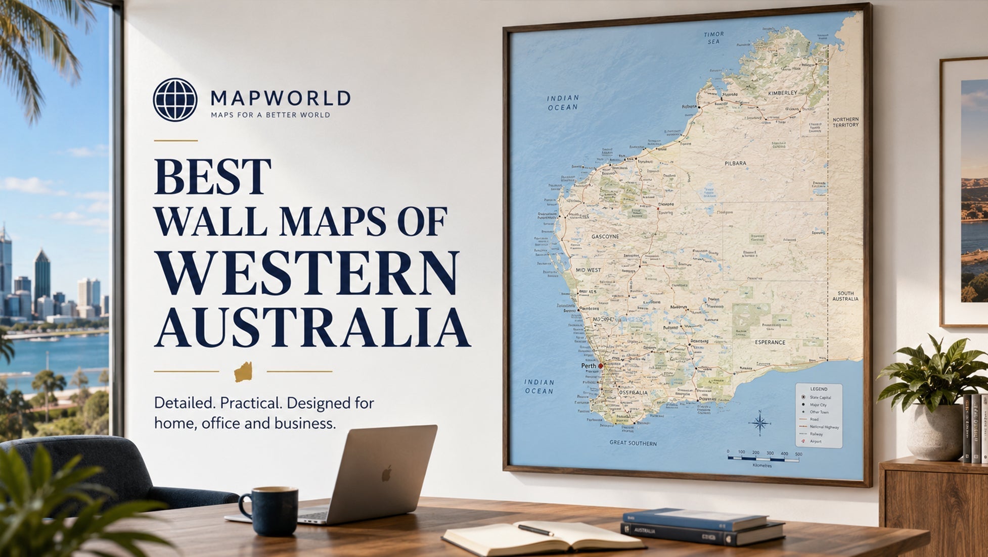 Best Wall Maps of Western Australia