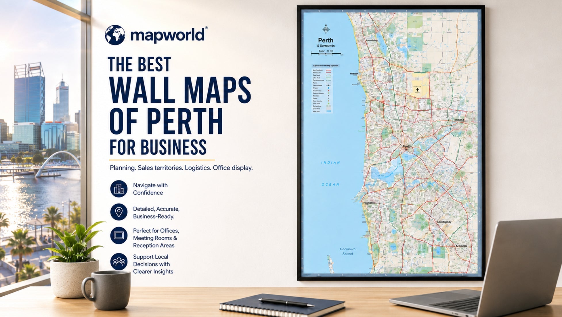 The Best Wall Maps of Perth for Business