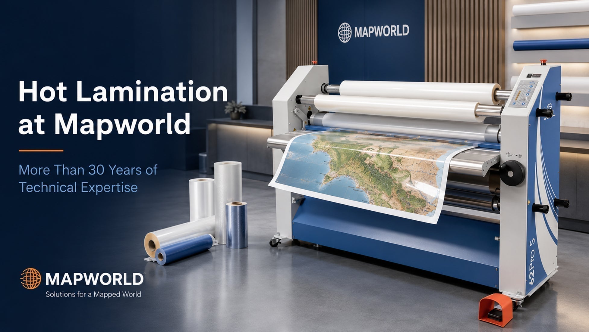 Hot Lamination at Mapworld — More Than 30 Years of Technical Expertise