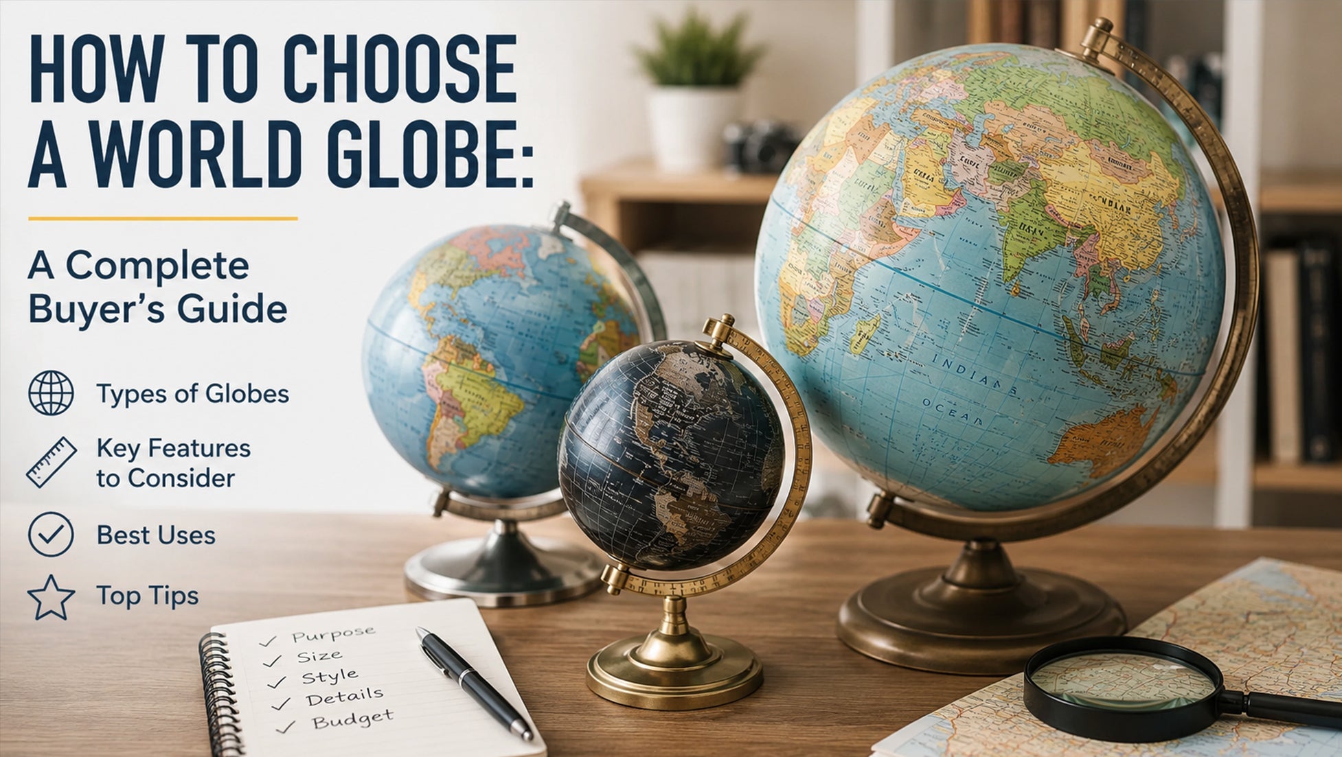 How to Choose a World Globe: A Complete Buyer's Guide