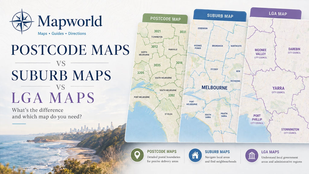 Postcode Maps vs Suburb Maps vs LGA Maps