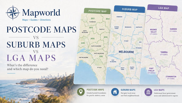 Postcode Maps vs Suburb Maps vs LGA Maps