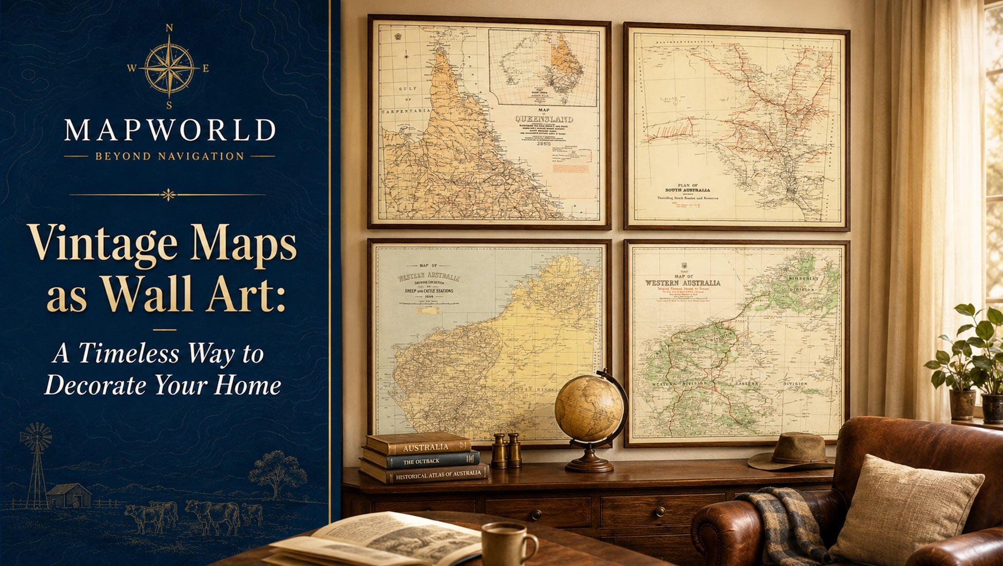 Vintage Maps as Wall Art: A Timeless Way to Decorate Your Home