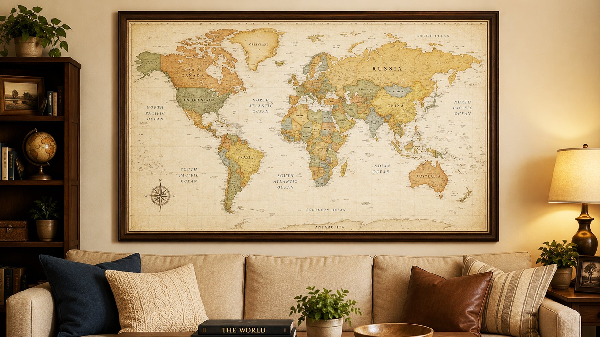How to Frame a Large Wall Map: A Complete Guide to Displaying Maps Beautifully
