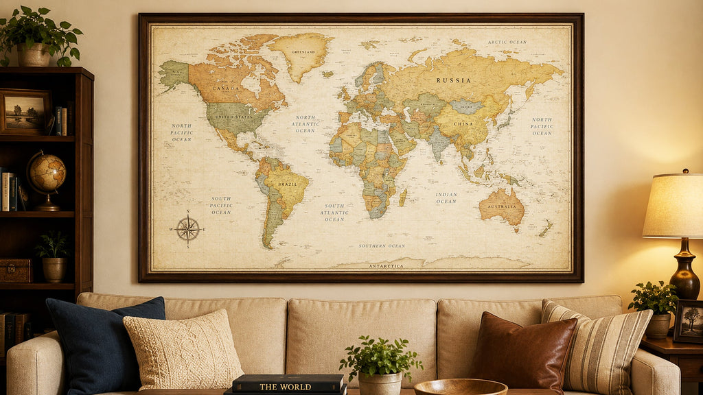 How to Frame a Large Wall Map: A Complete Guide to Displaying Maps Beautifully
