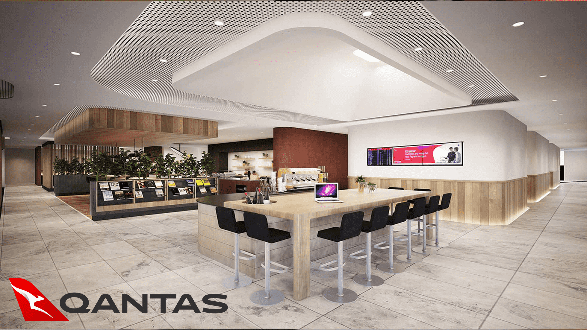 Perth Qantas Business Class Lounge Review - Terminal 4